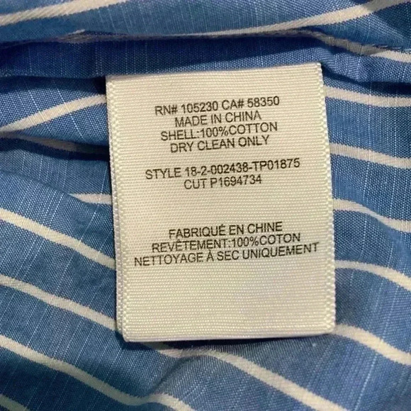 Joie blue and white striped button up shirt in size xs - Picture 4 of 4